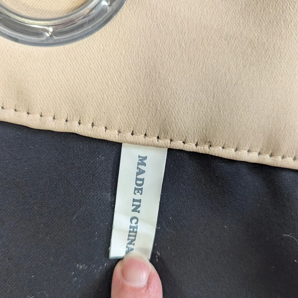 Unbranded Blackout‎ Curtain Panel PAIR Beige Grommet Top Minimalist 52wx63l