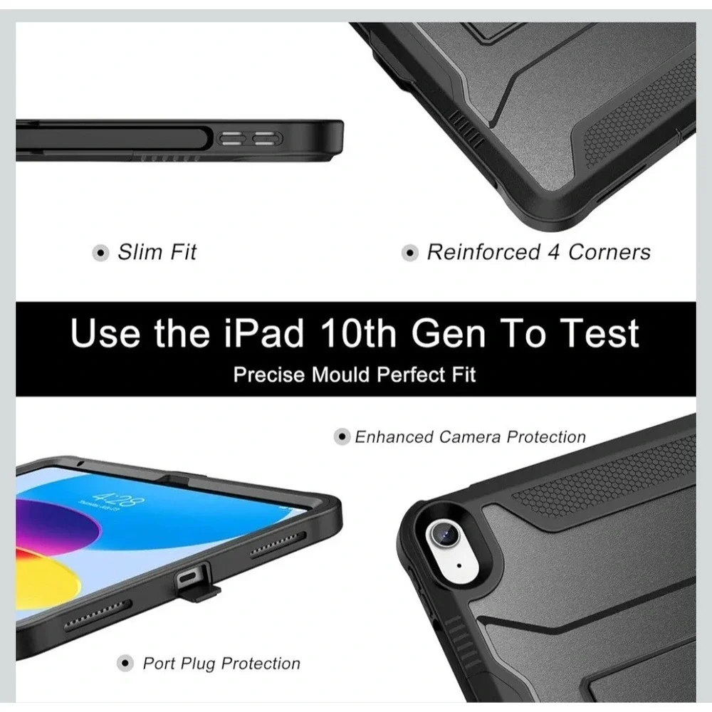 For iPad 11th A16 2025 11 inch 2025 Case‎ Heavy Duty Clip Stand Shockproof Cover