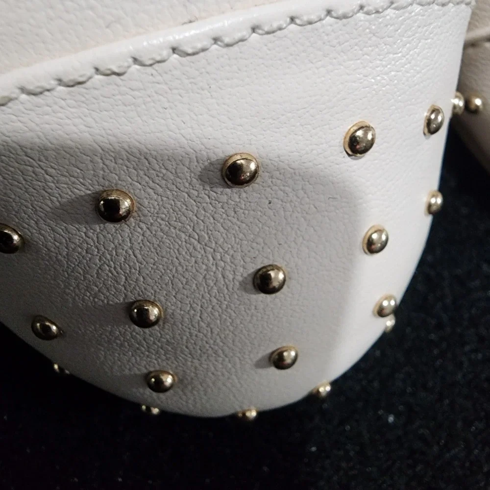 Cat Jack Girls White Studded Ballet Flats Shoes Kids Size 12‎