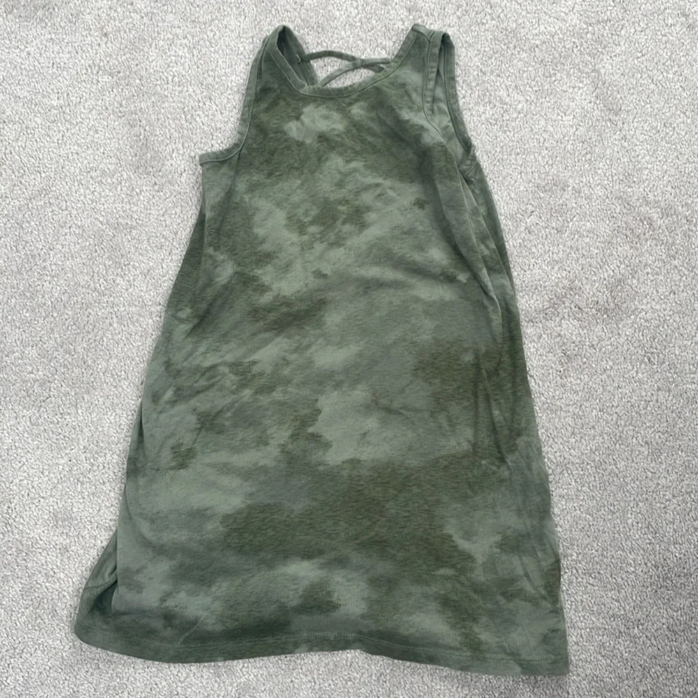 Girls Green Old Navy Camo Print Sleeveless Dress Size Small 6-7