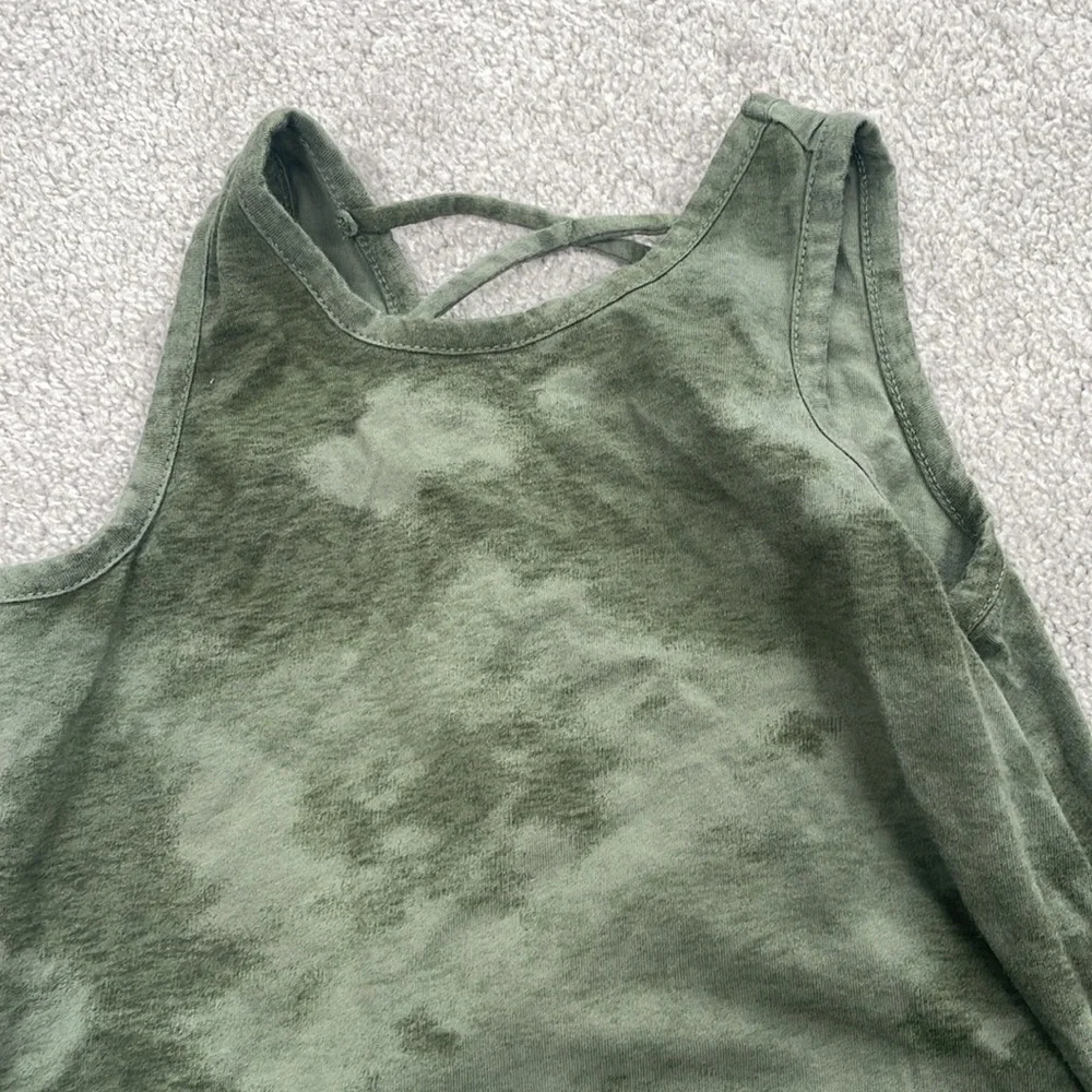 Girls Green Old Navy Camo Print Sleeveless Dress Size Small 6-7