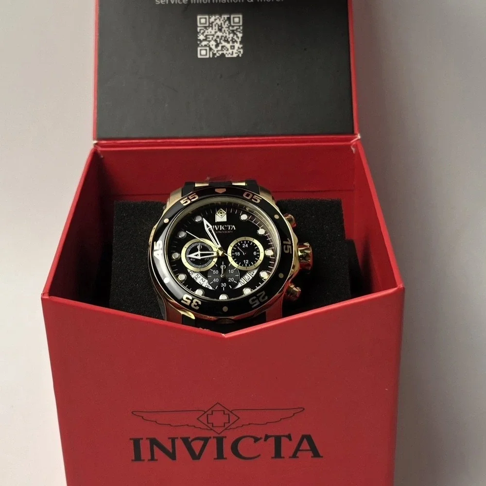 Invicta band gold black