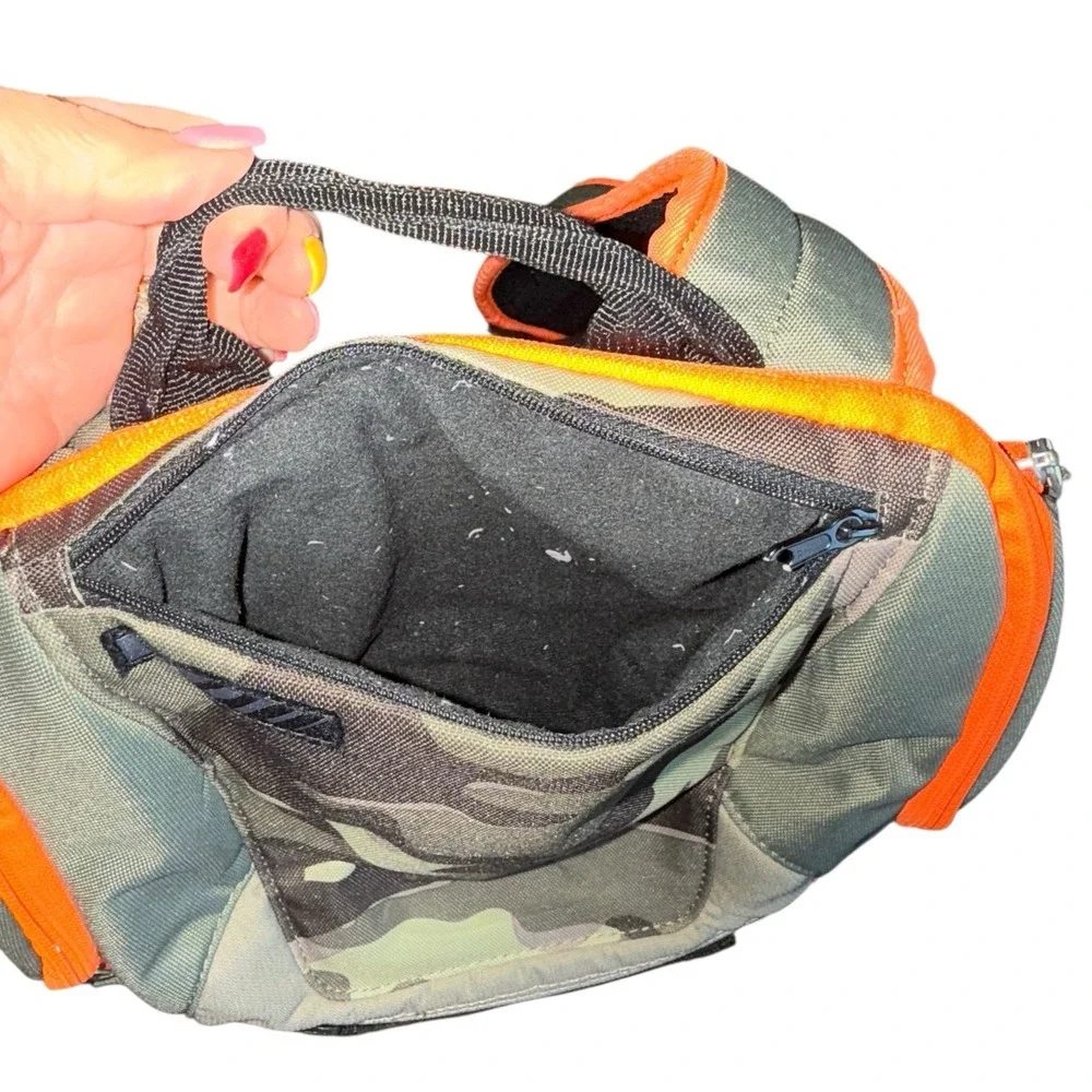 Oakley‎ Icon Utility Backpack Gray Orange Camo Y2K Tactical Skate Laptop Bag