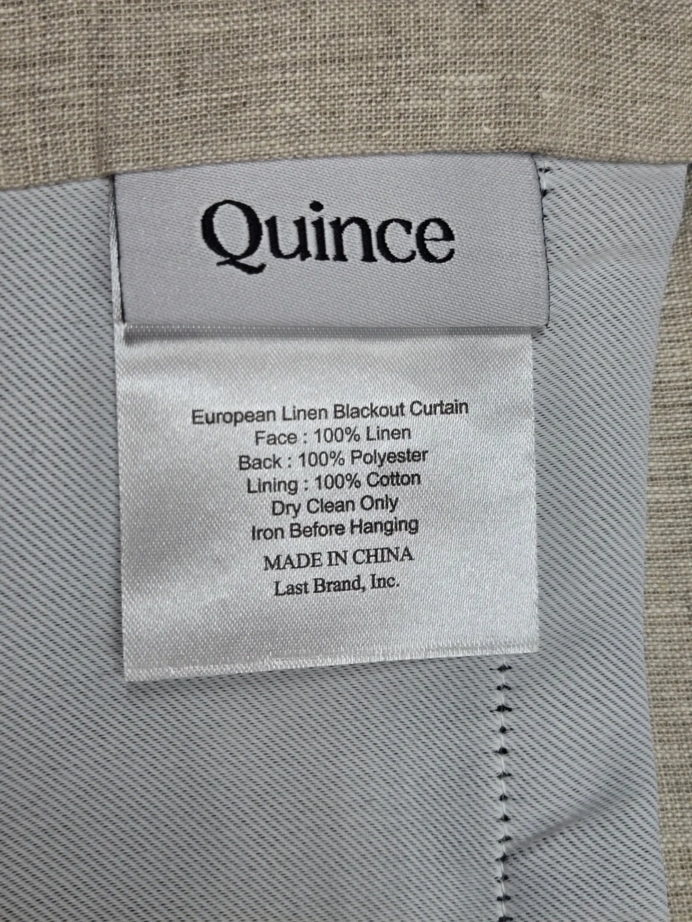 Quince includes 48x84