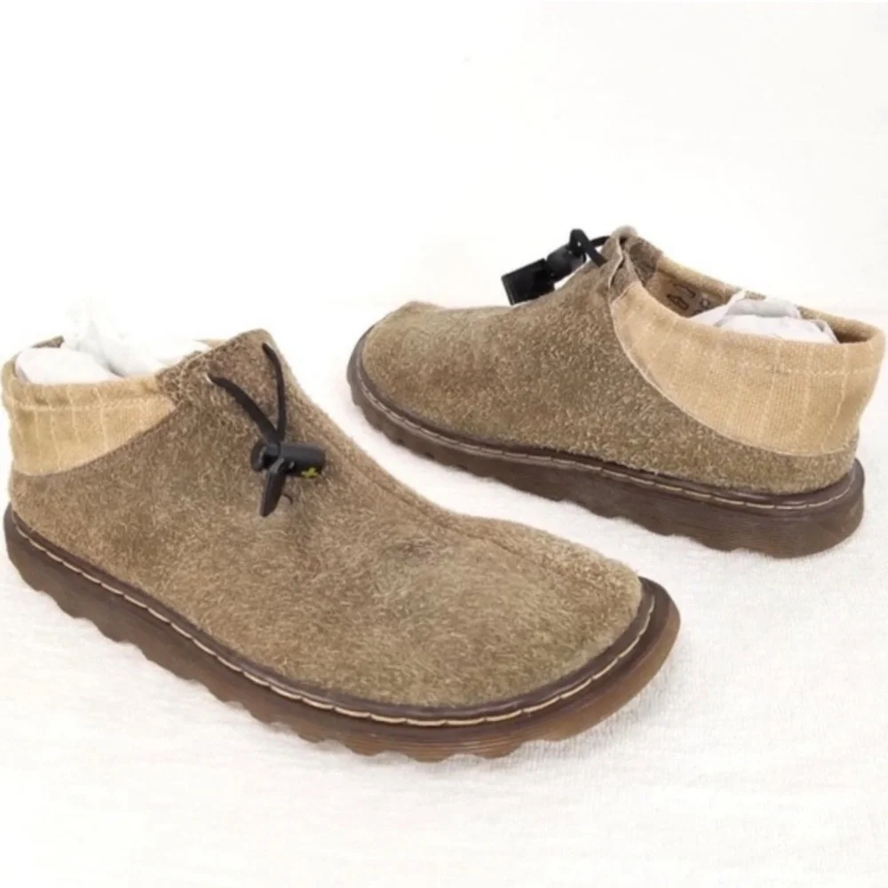 RARE NWOT DR. MARTENS Erica Moccasin Suede Canvas Shoes/Slipper 11277