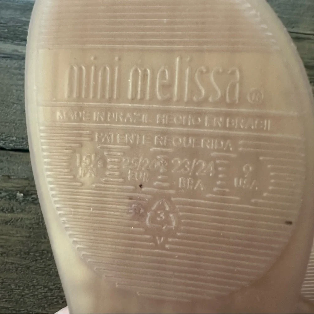 Mini Melissa size 9 Gold Butterfly Jelly Sandals Mary Jane Peep Toe Ultragirl‎