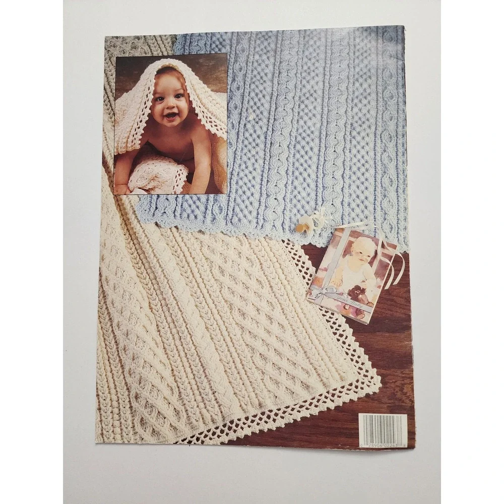 1992 Leisure Arts Aran Baby Afghans To Crochet‎ Mary Jane Protus