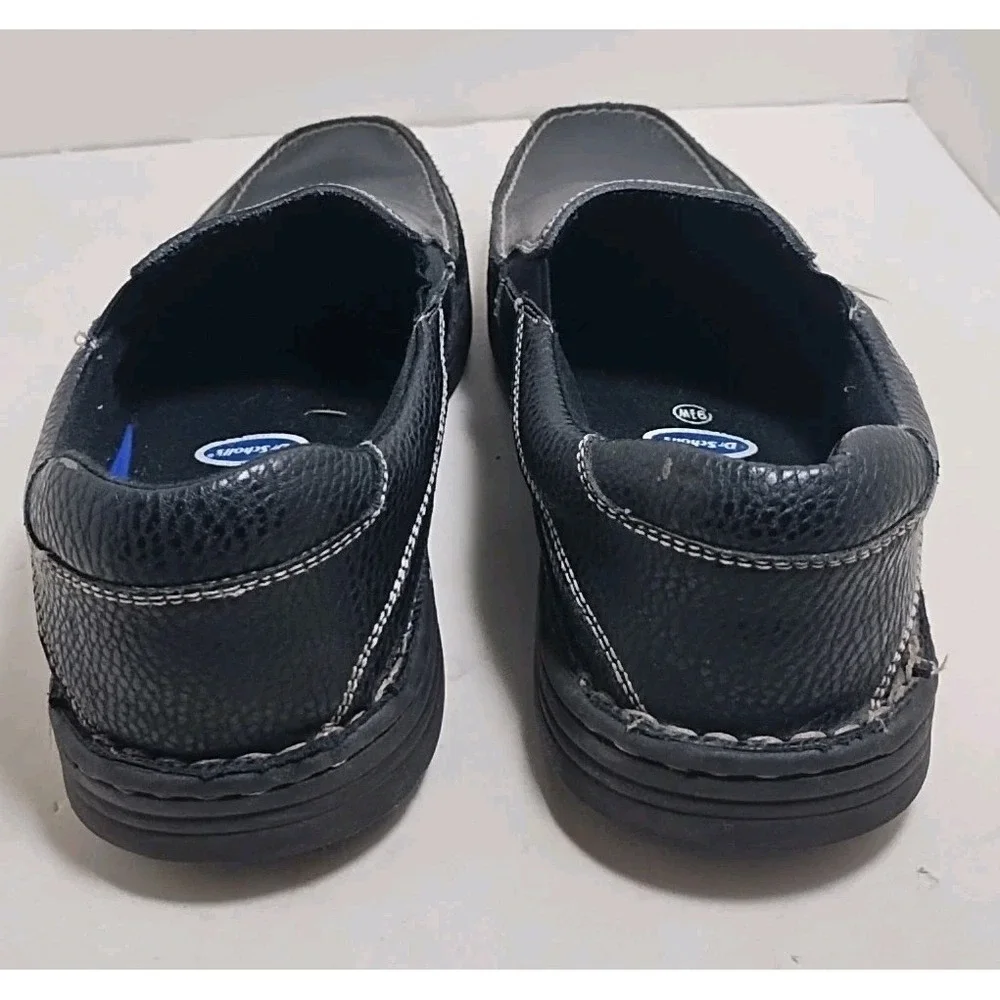 Dr Scholls Black Ryan Leather Loafers Men's Size 9.5 Slip On Dress Shoes‎ 902337