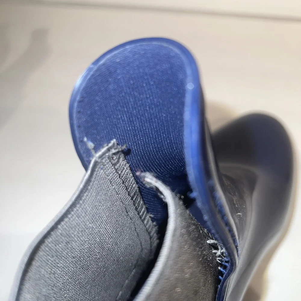 Lauren Ralph Lauren Tally Chelsea Rain Boots  Blue Pull-On‎ Womens Size 7