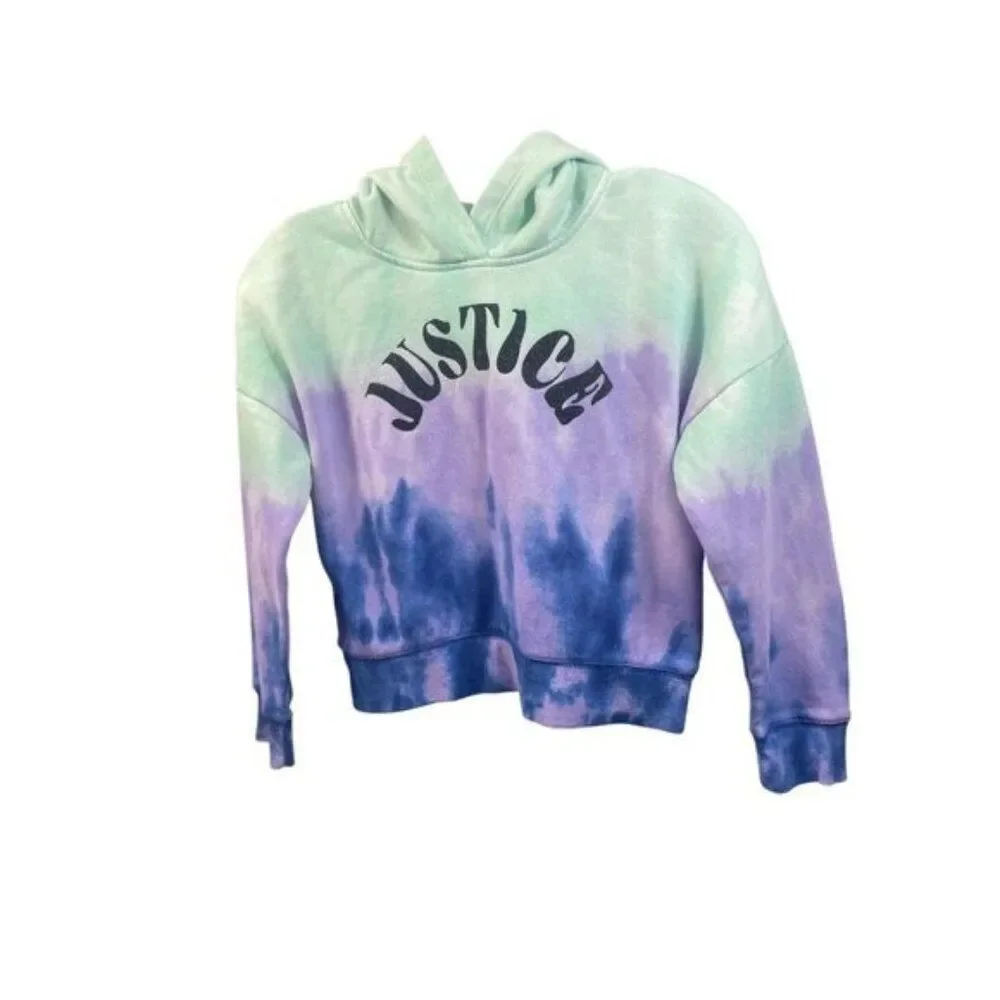 Justice Girls Tie Dye‎ Hoodie Sweatshirt Pullover Colorful Youth