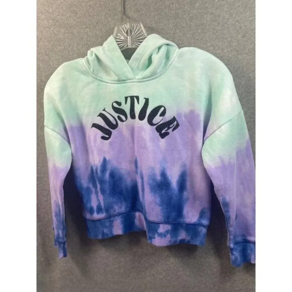 Justice Girls Tie Dye‎ Hoodie Sweatshirt Pullover Colorful Youth