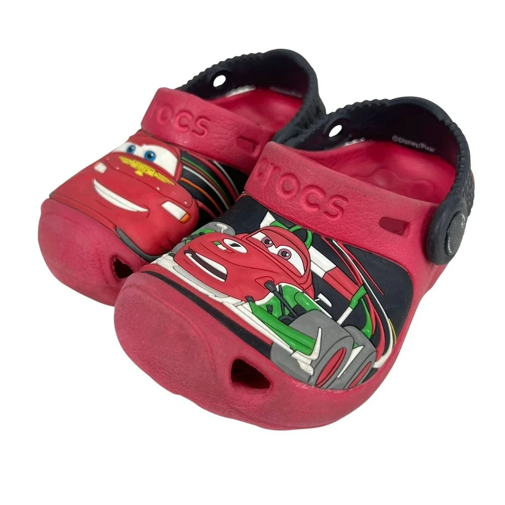 Crocs Kids Disney Pixar Cars Lightning McQueen Francesco Bernoulli Clogs Red 6/7