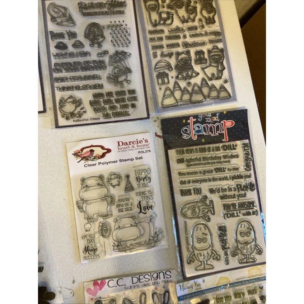 HUGE Mixed Lot of Clear Stamps For Crafting ANIMALS NATURE ETC