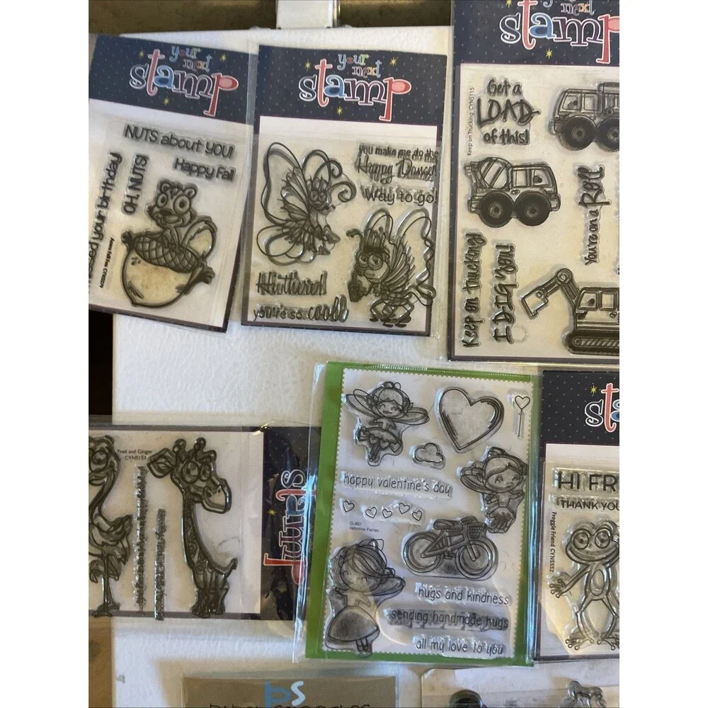 HUGE Mixed Lot of Clear Stamps For Crafting ANIMALS NATURE ETC