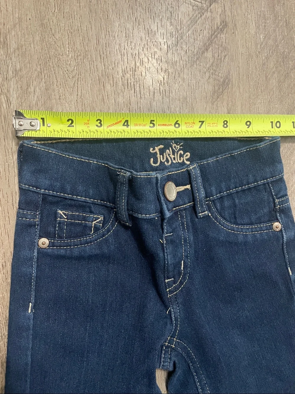 Justice Dark Blue Denim Jeans with Contrast Stitching