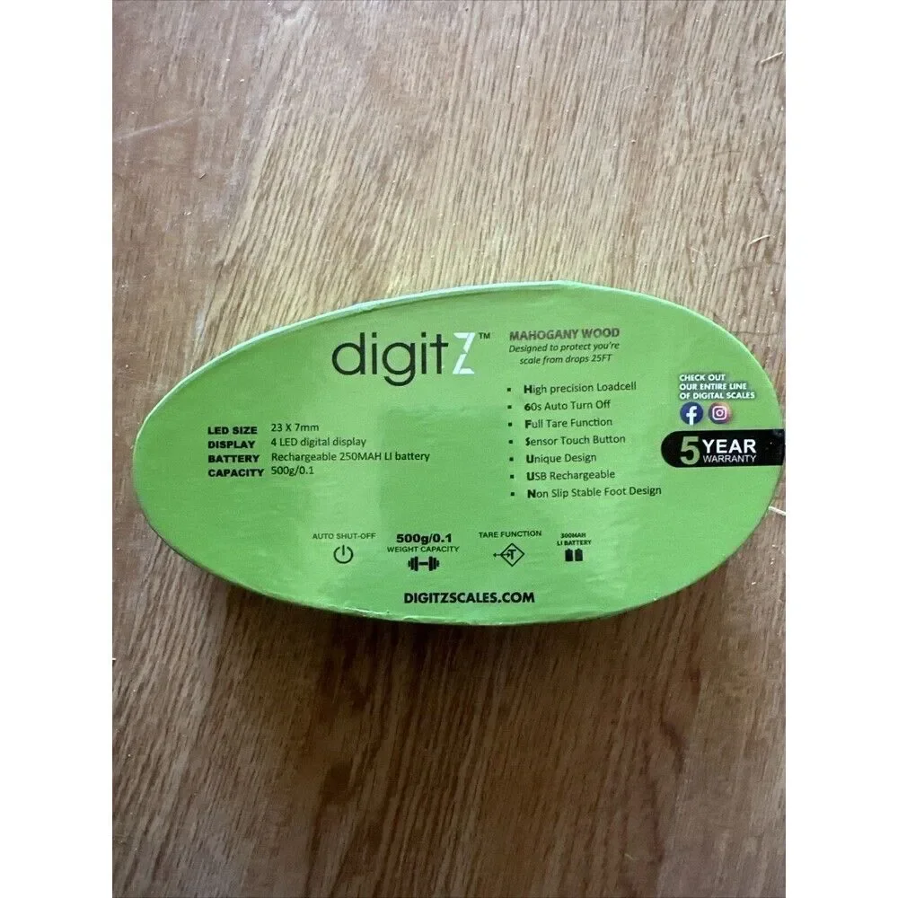 Digitz Mahogany Digital Weight Scale Compact Precision Design
