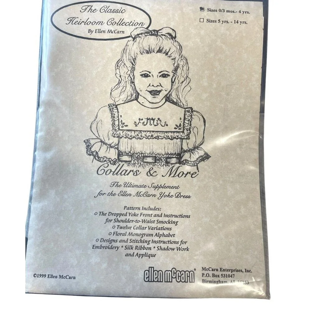 The Classic Heirloom Collection By Ellen McCarn Pattern Collars 0/3‎ m - 4 yrs