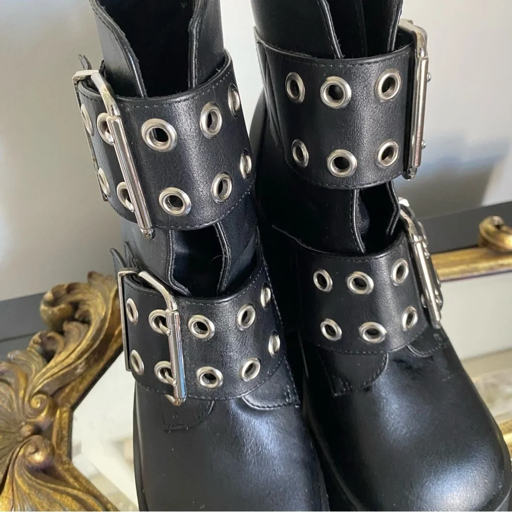 Dolls Kill Black Platform Boots