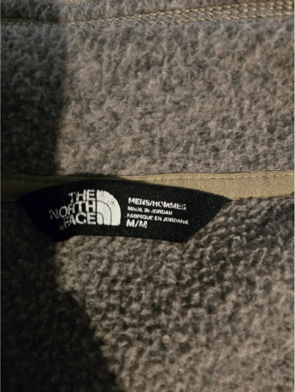 North Face Sweater Knit Quarter Zip Fleece Pullover Mens Medium Mushroom Taupe
