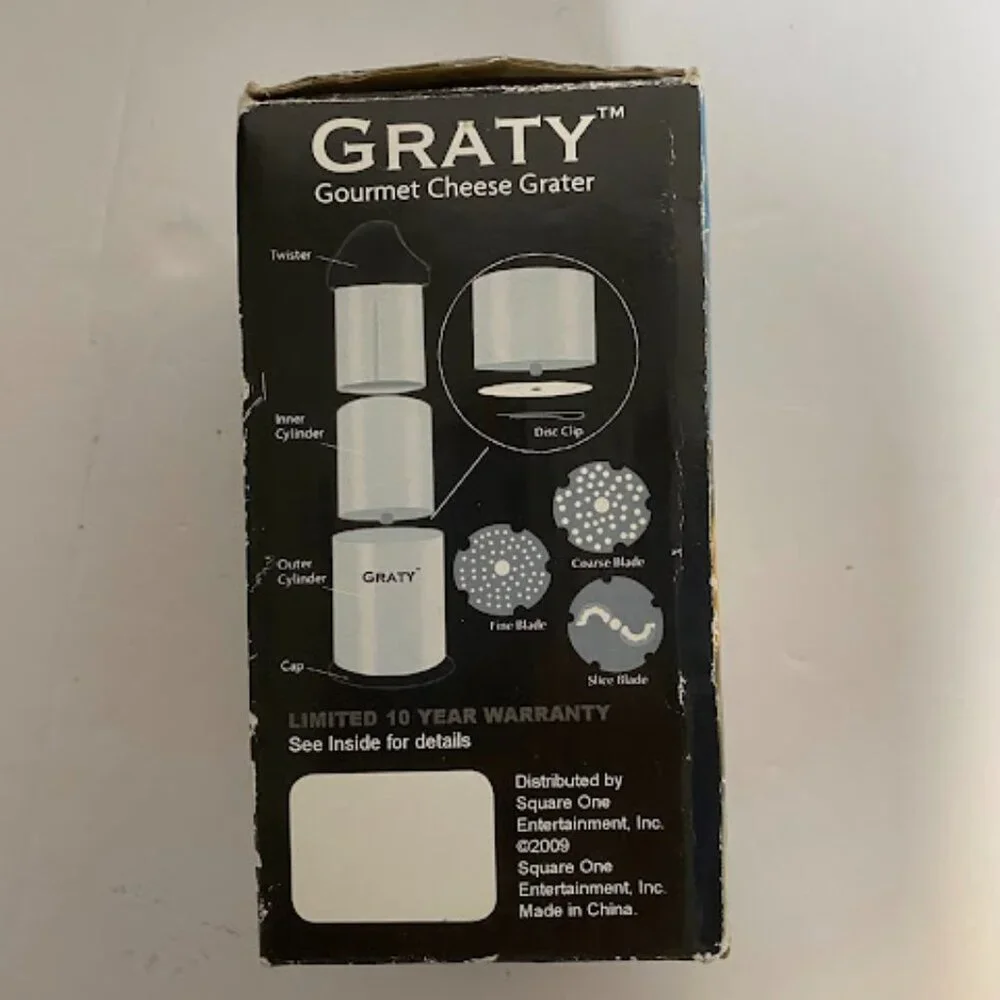 Graty Gourmet Cheese Grater 'As Seen On TV' Rotary Shredder with Blades