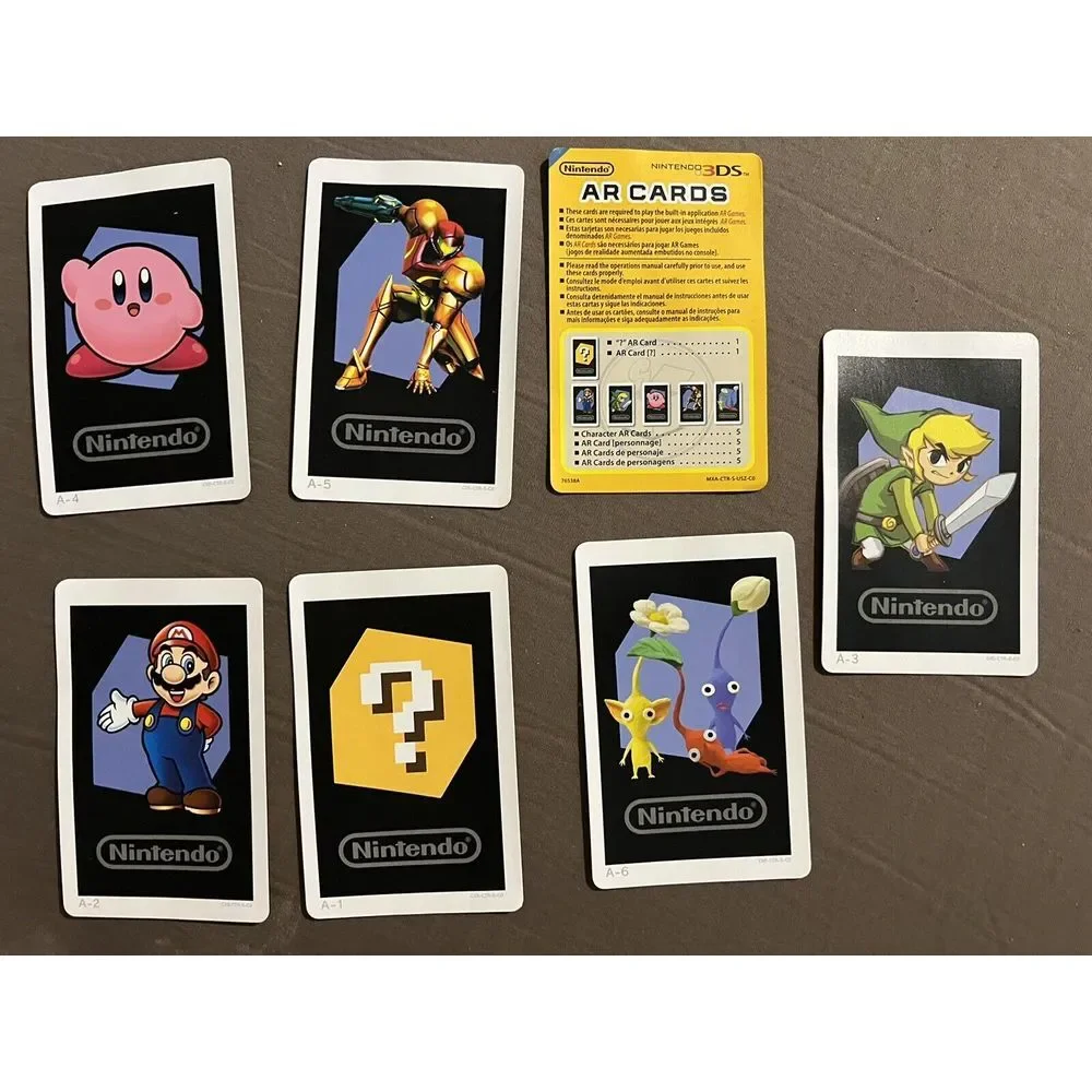 (7) Nintendo Trading Cards A1 A2 A3 A4 A5 A6 Link Mario Metroid NM or Better‎