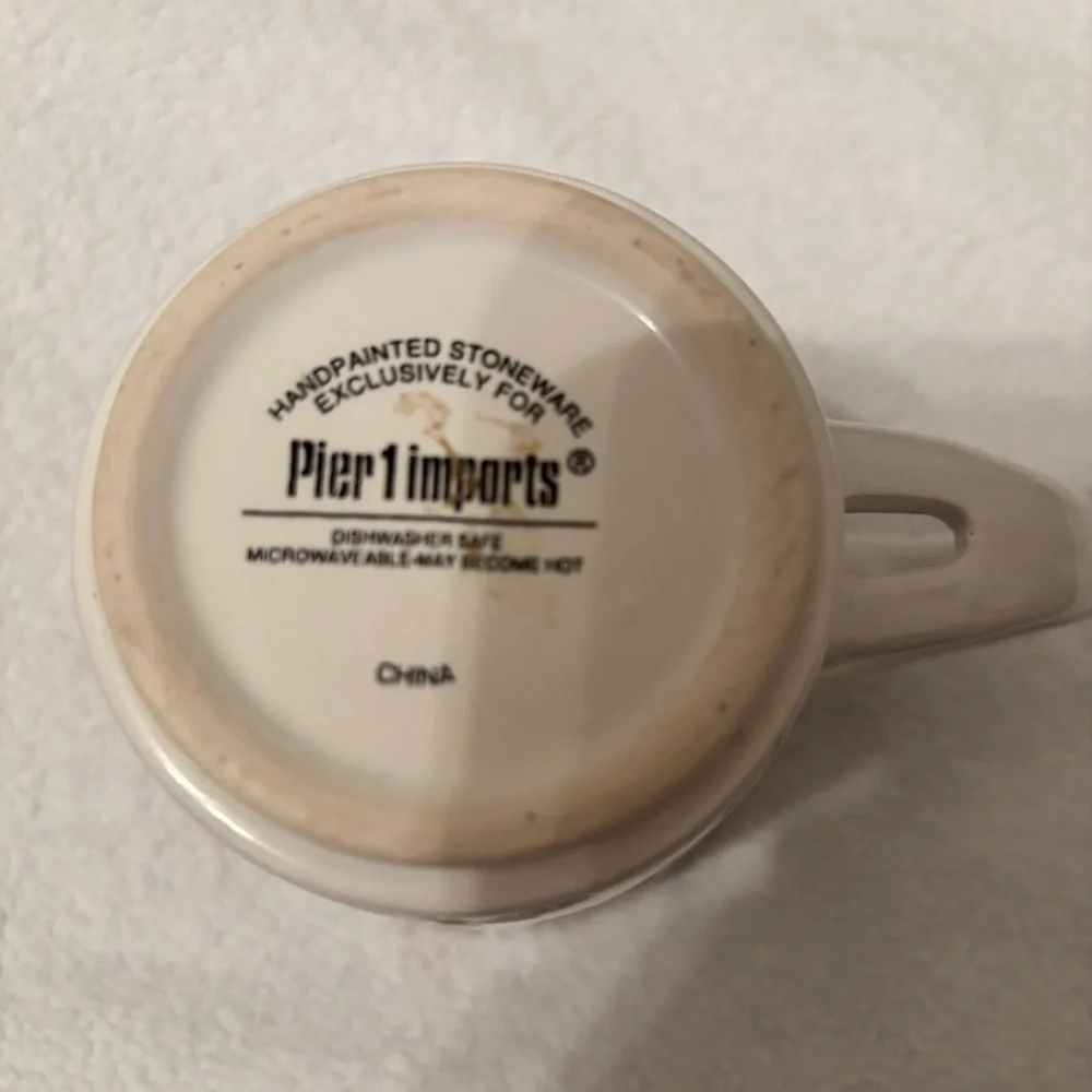Pier 1 stoneware mug