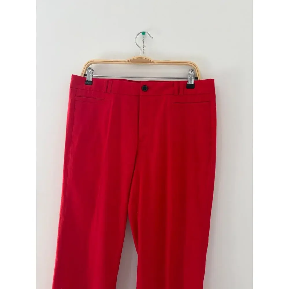 Banana Republic Red Linen Logan Crop Pants Size 10