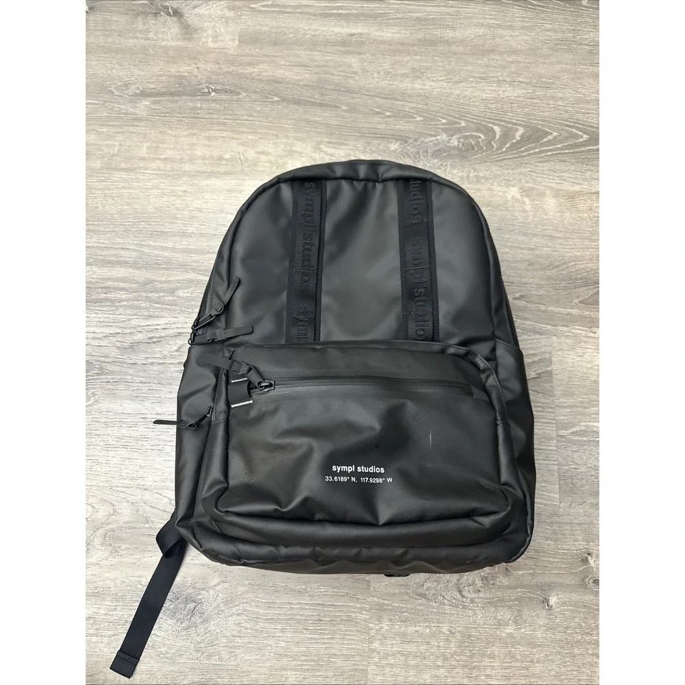SYMPL Studios Backpack - Black Laptop Commuter Daypack 20L