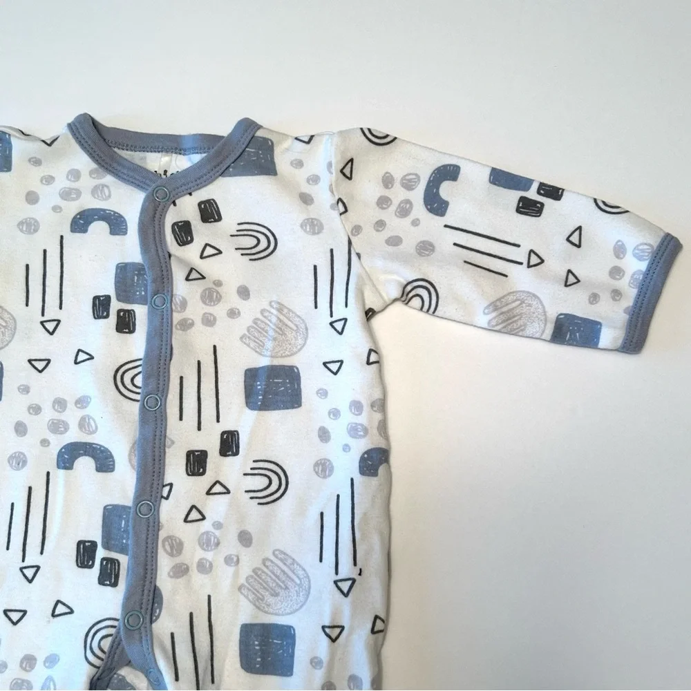 Chick Pea Baby Infant Soft Abstract Pattern Footed One Piece PJs Pajamas 6-9M