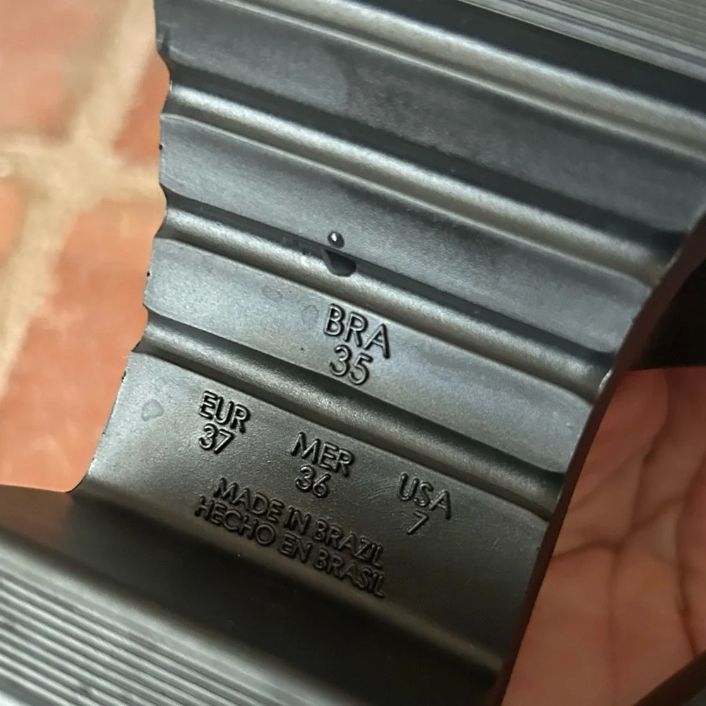 SCHUTZ Mizzy Block Heel Slide Sandals Y2K in Black Sz 7