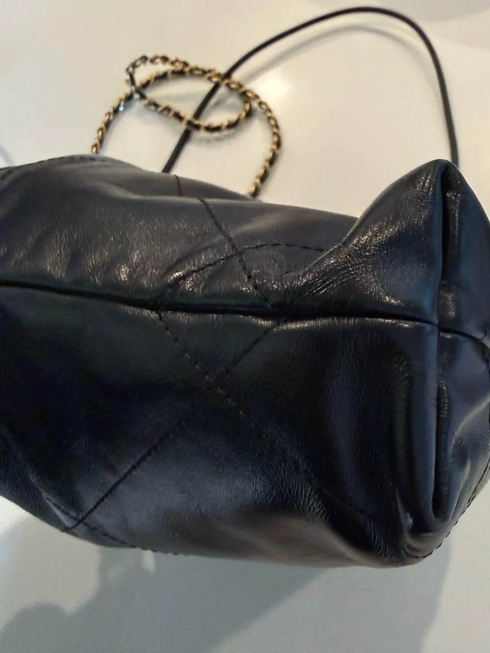 CHANEL black quilted