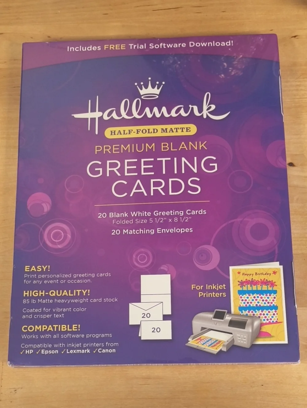 Hallmark Premium Blank Greeting Cards - Pack of 20 Sealed