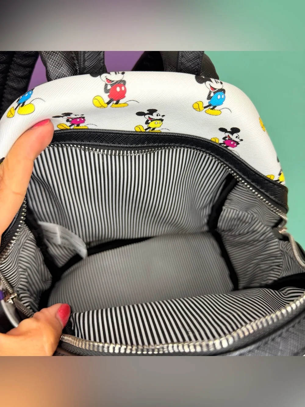 Loungefly Disney Parks Mini Backpack with Colorful Mickey Print