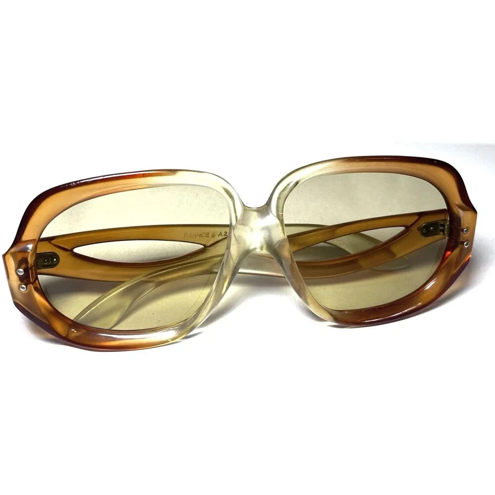 Vintage Ted Lapidus Paris Sunglasses Oversized 1970s Fames Made in France Iconic