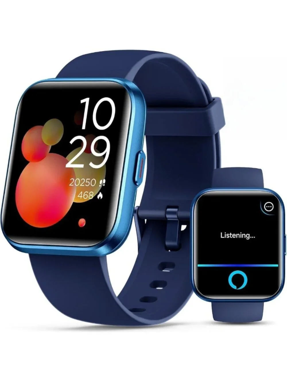 Stylish 1.8'' Fitness Tracker Smartwatch for Android/iPhone, Heart Rate Monitor