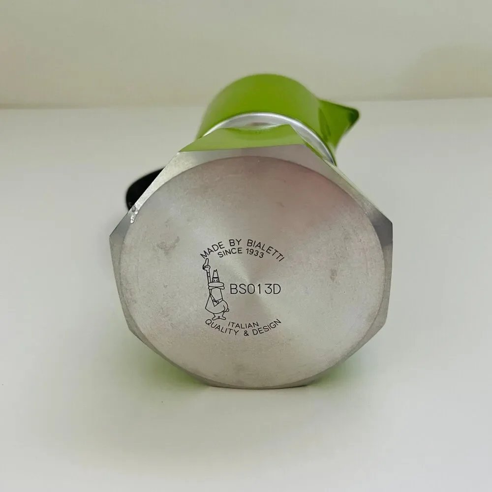 BIALETTI Rainbow Green Aluminum Moka Pot 3 Cup Italian Stovetop Expresso Maker