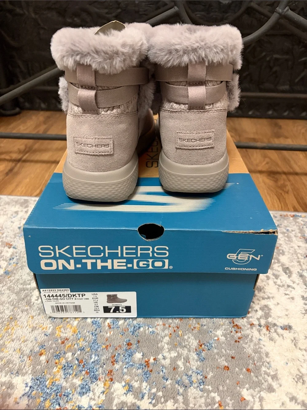 Cozy Ankle Winter Boots in Light Taupe