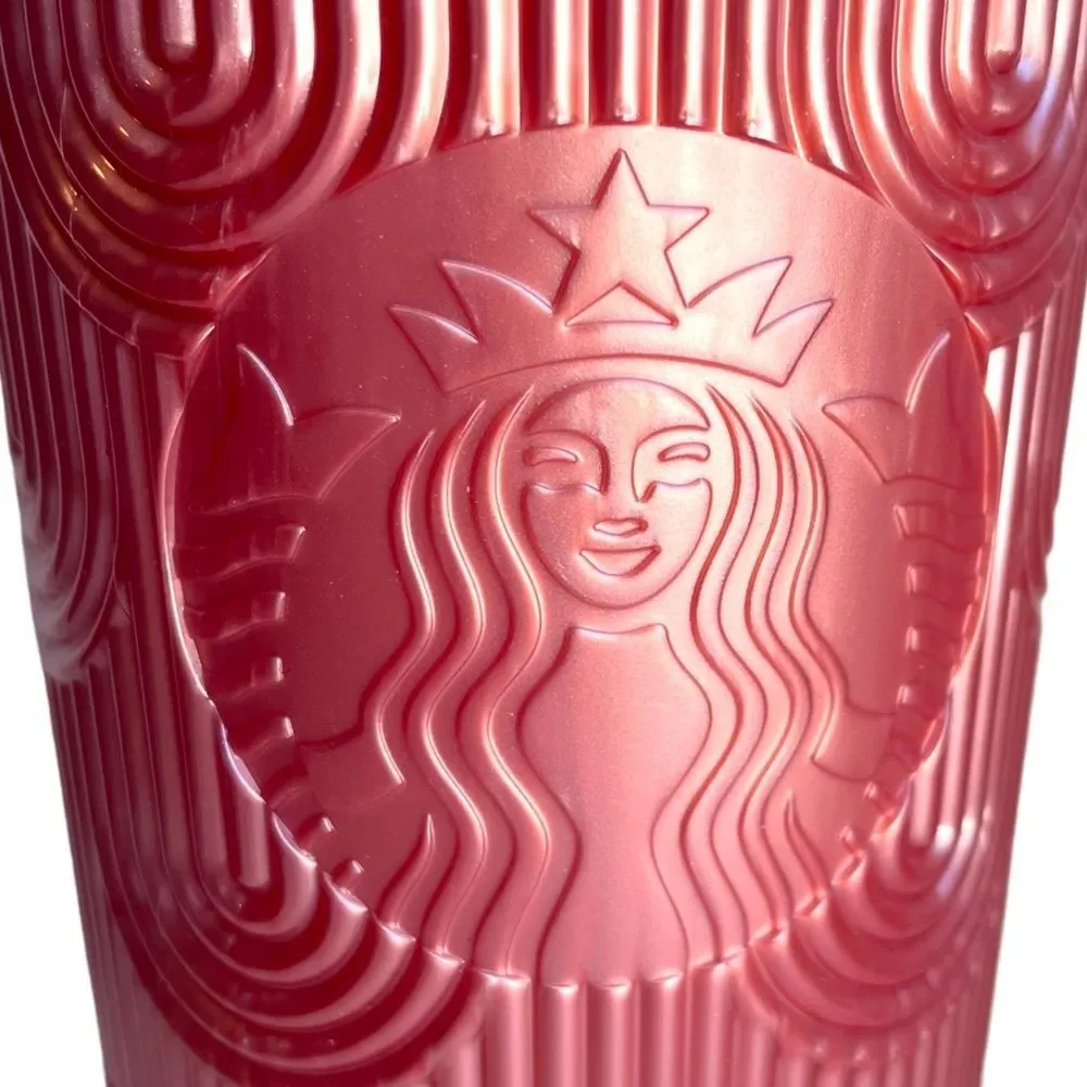 NWT Starbucks PINK PEARL MERMAID Venti Tumbler Cold Cup Pearlescent Siren Logo