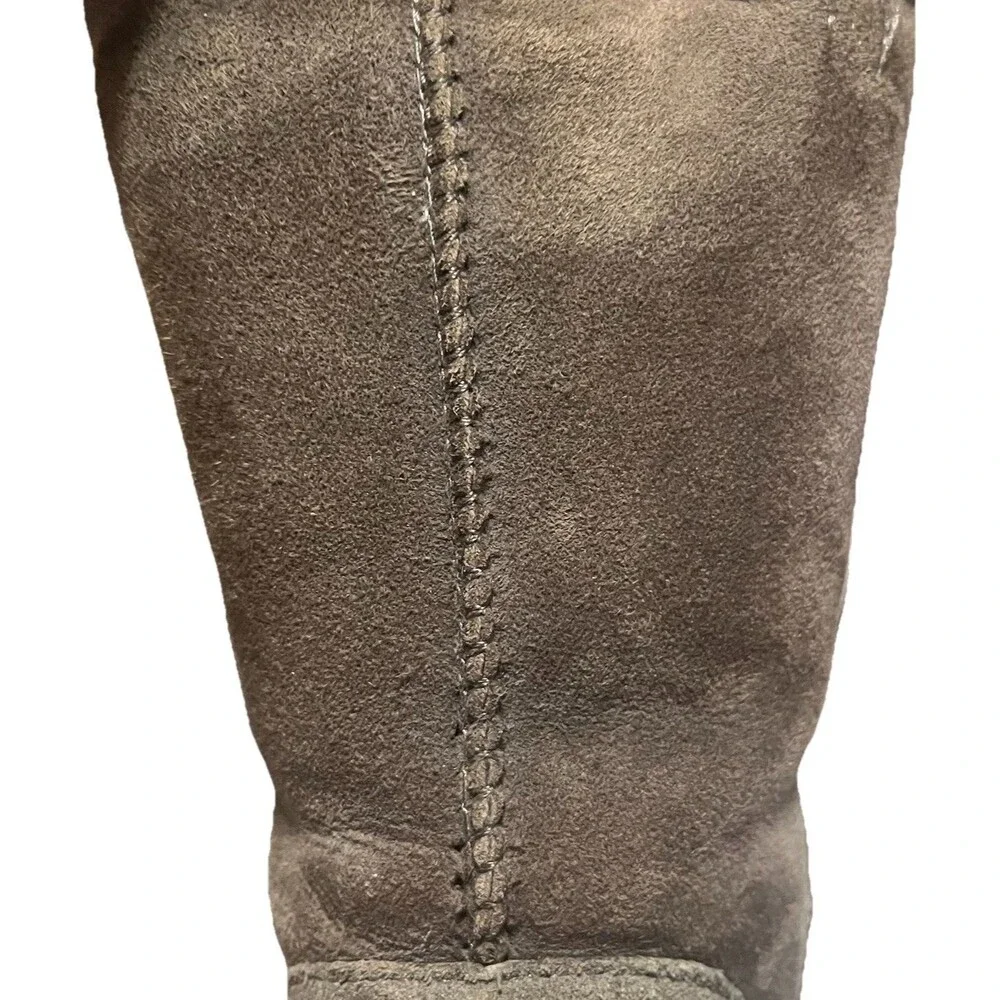 UGG Australia Classic Short Boots 5825 Gray Suede Sheepskin Lined Women's Size 9