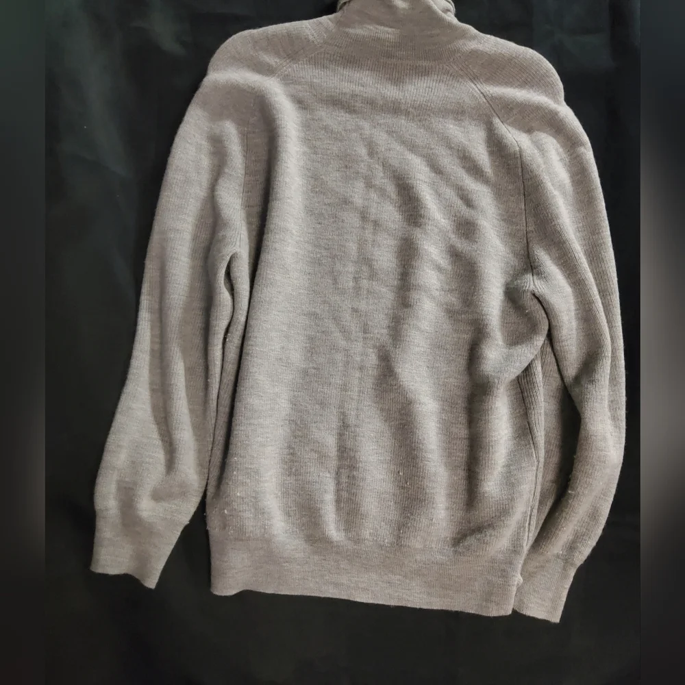 100% Merino Wool Turtleneck, Grey, By J Crew Destination, Sz L
