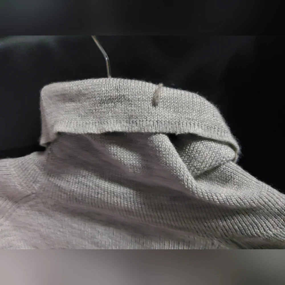 100% Merino Wool Turtleneck, Grey, By J Crew Destination, Sz L