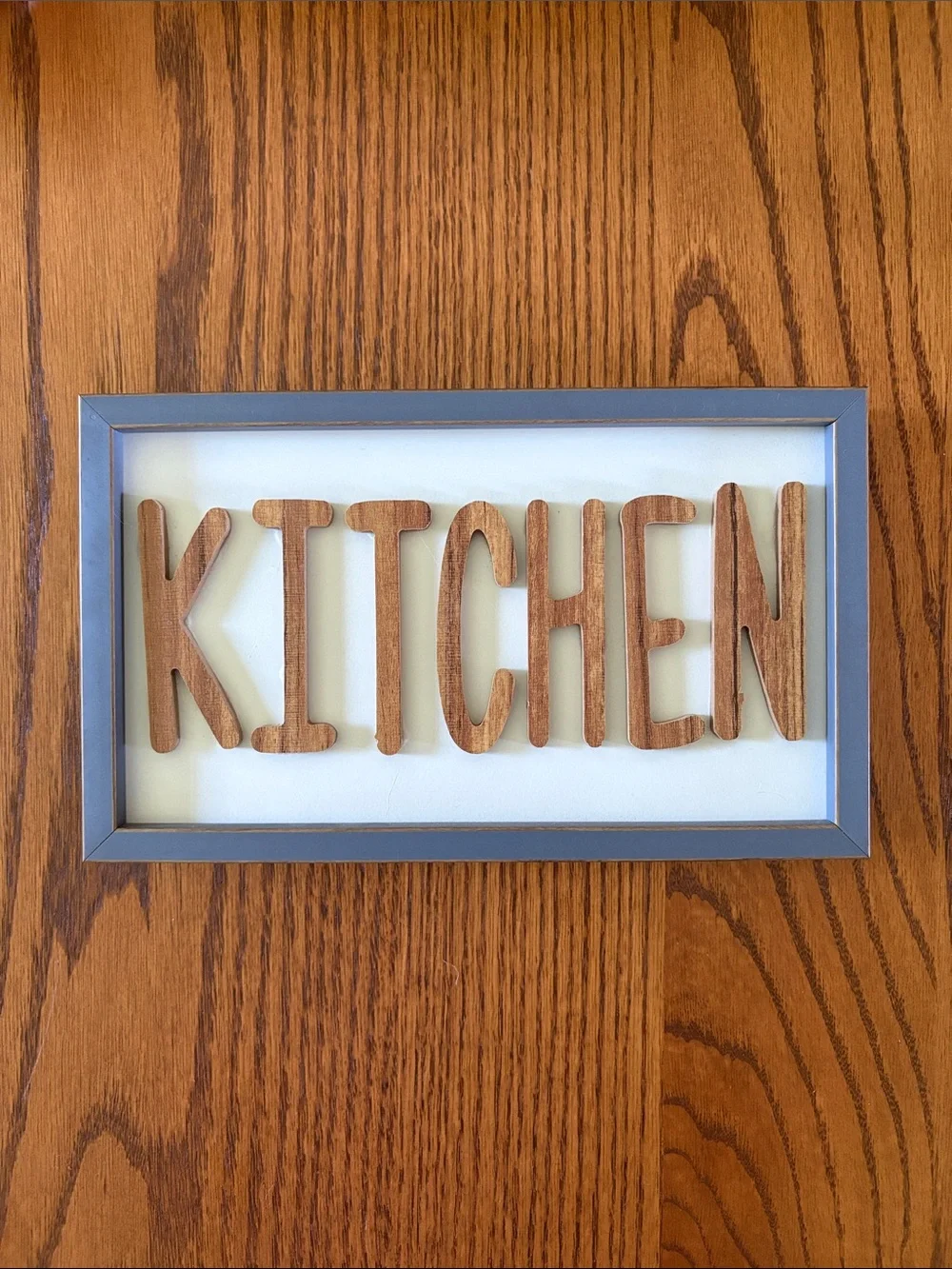 Mainstays Gray Framed Wooden KITCHEN Wall Art