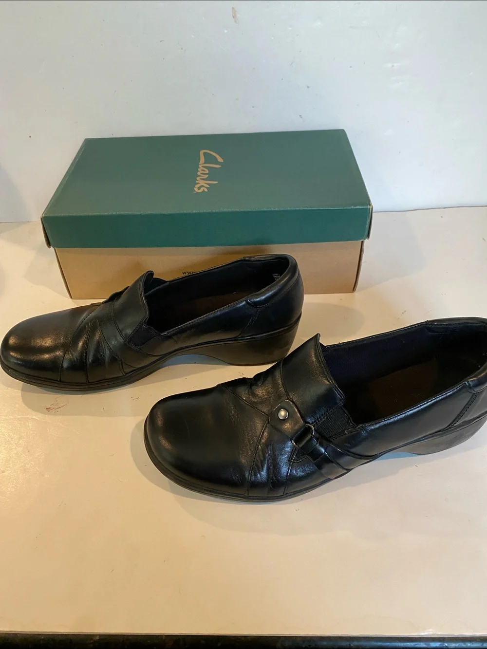 Clarks leather may