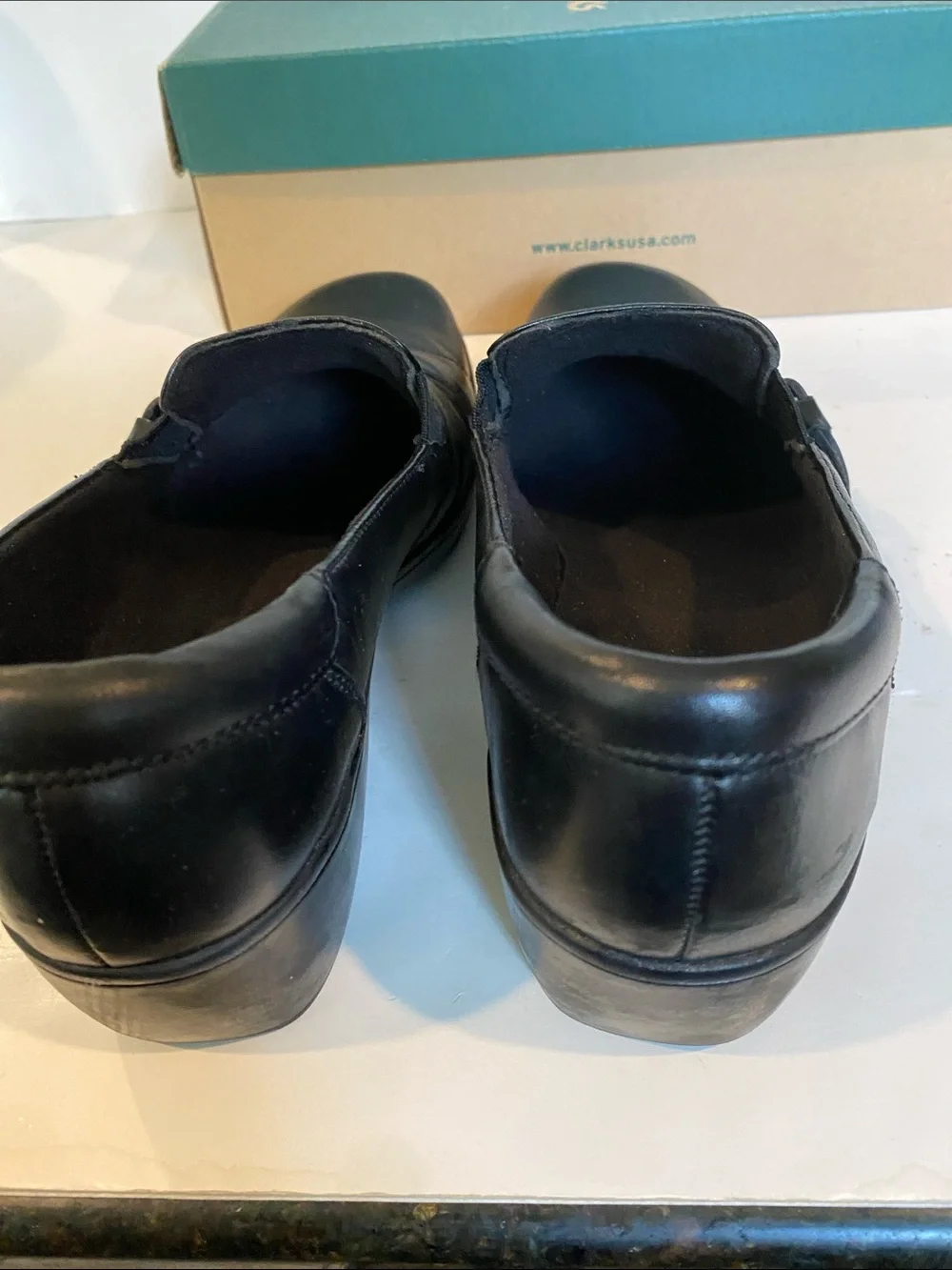 Clarks leather may