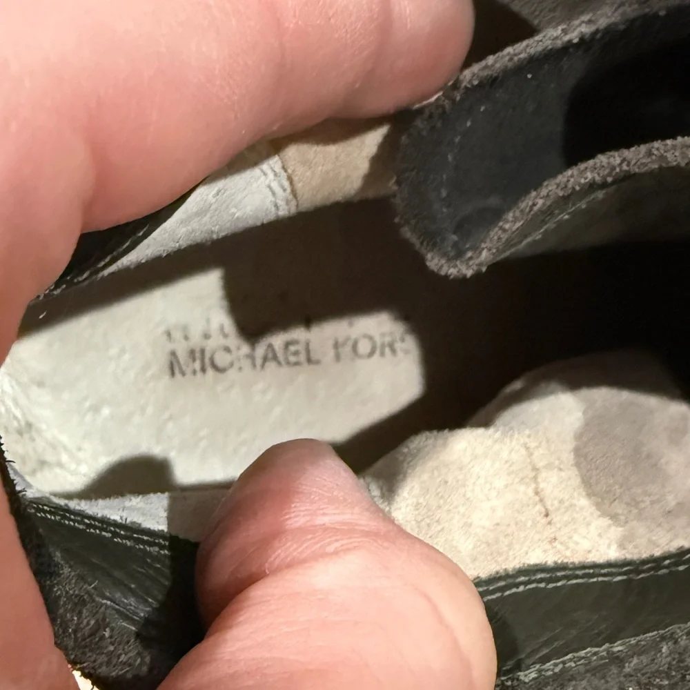 Michael Michael Kors Womens Rory Wedge Bootie 11 M Suede Ankle Deep‎ Green