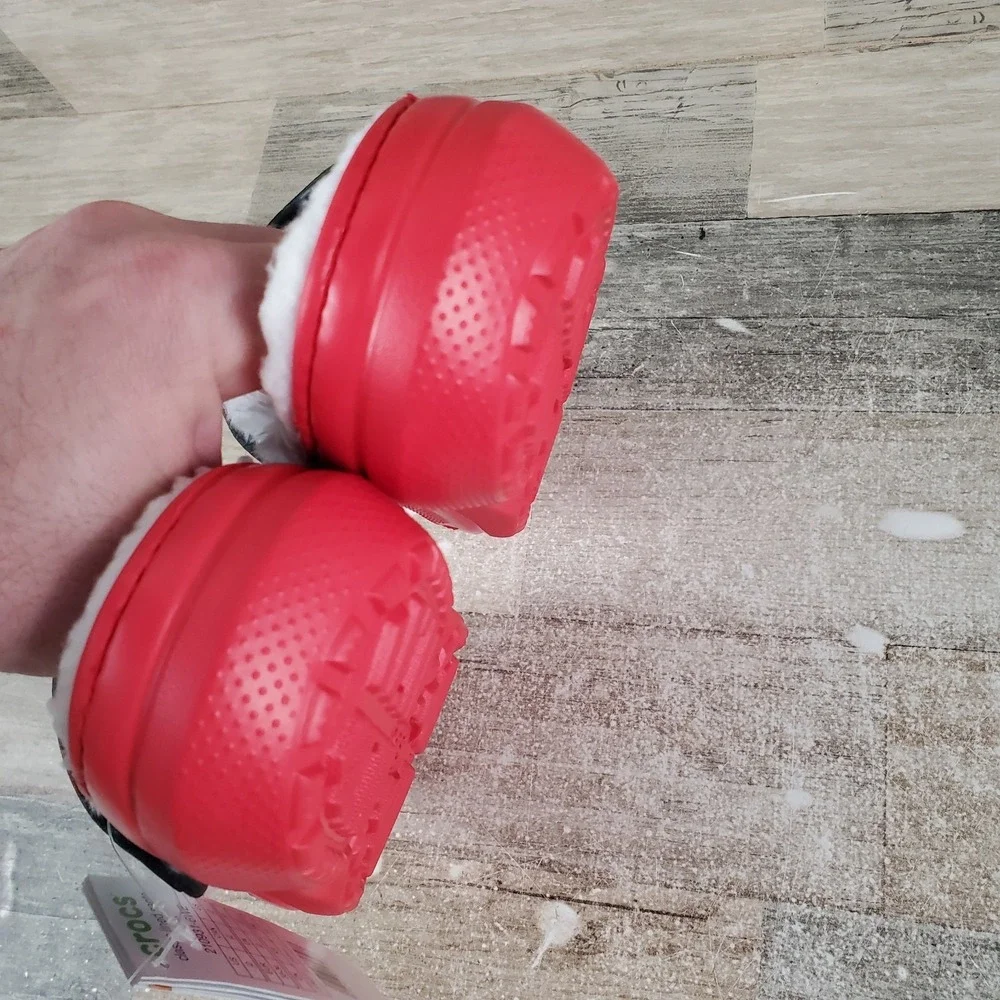 Crocs Classic Lined Santa Clogs Sz C5 5 Childrens Sandals Christmas Holiday‎