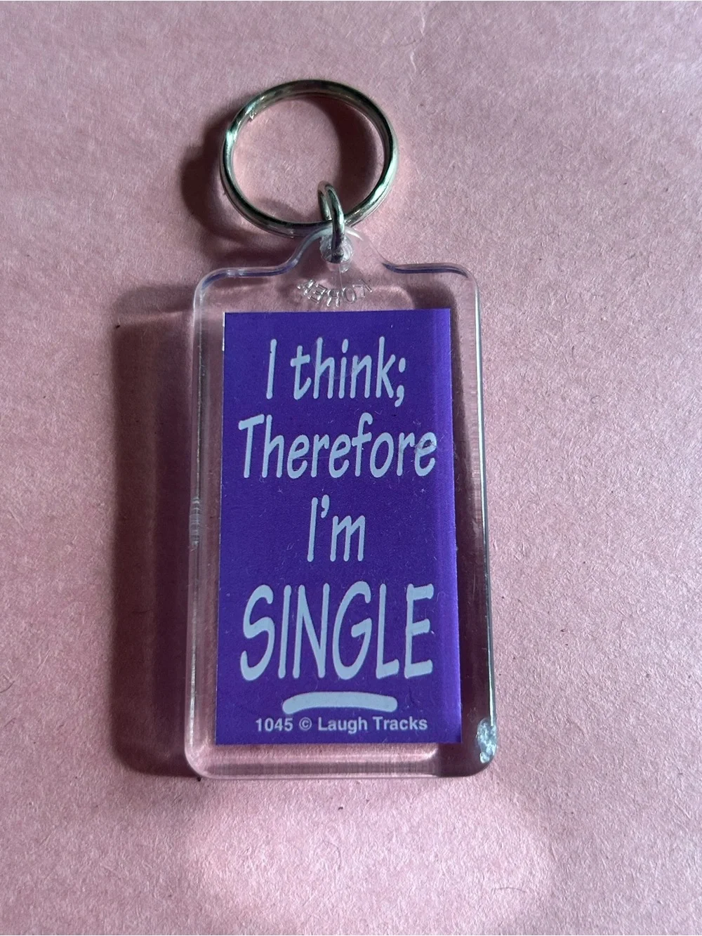 Laugh Tracks vintage keychain