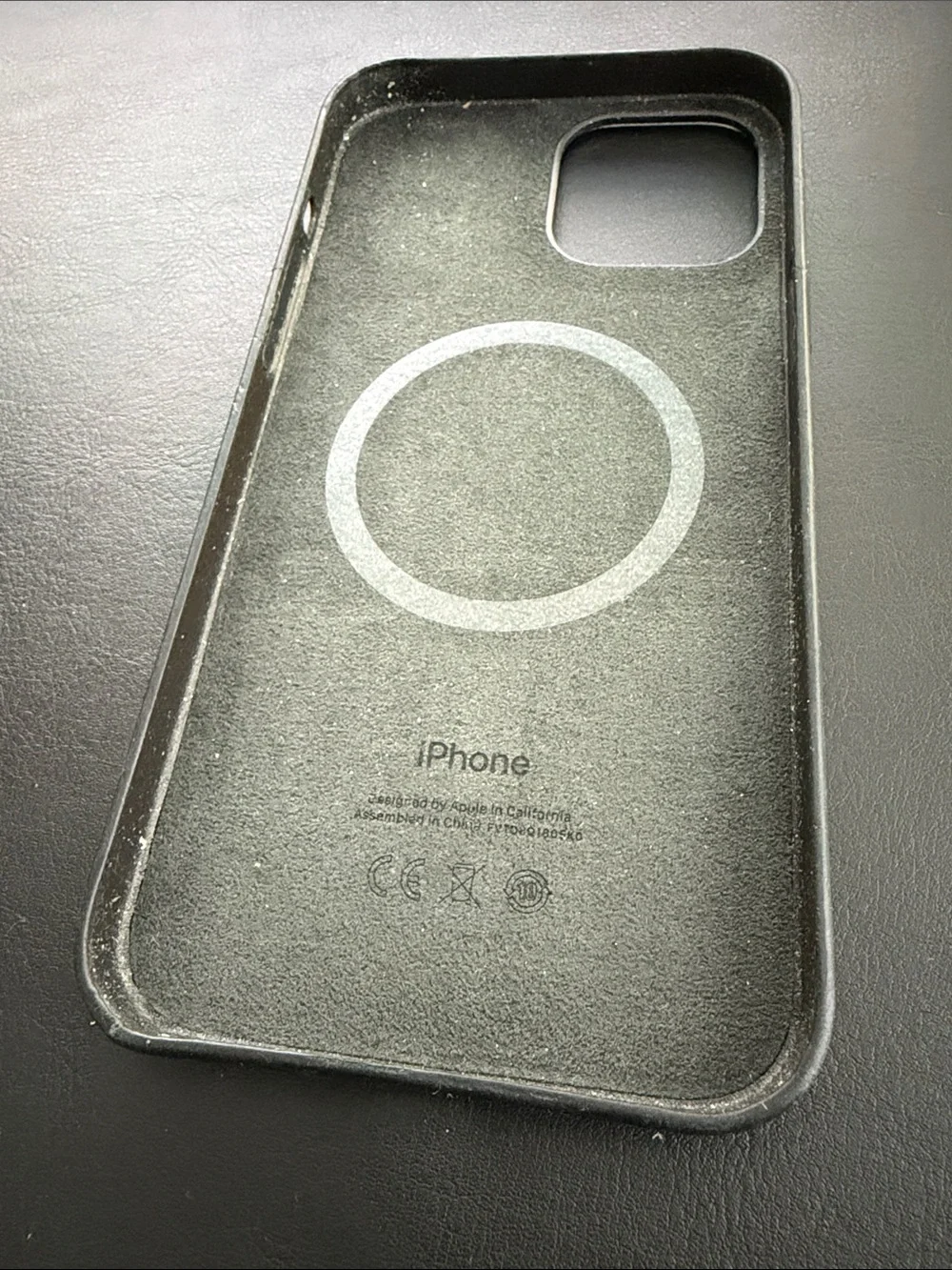 Apple iPhone 12 Pro Max 256GB unlocked with Black Apple leather case