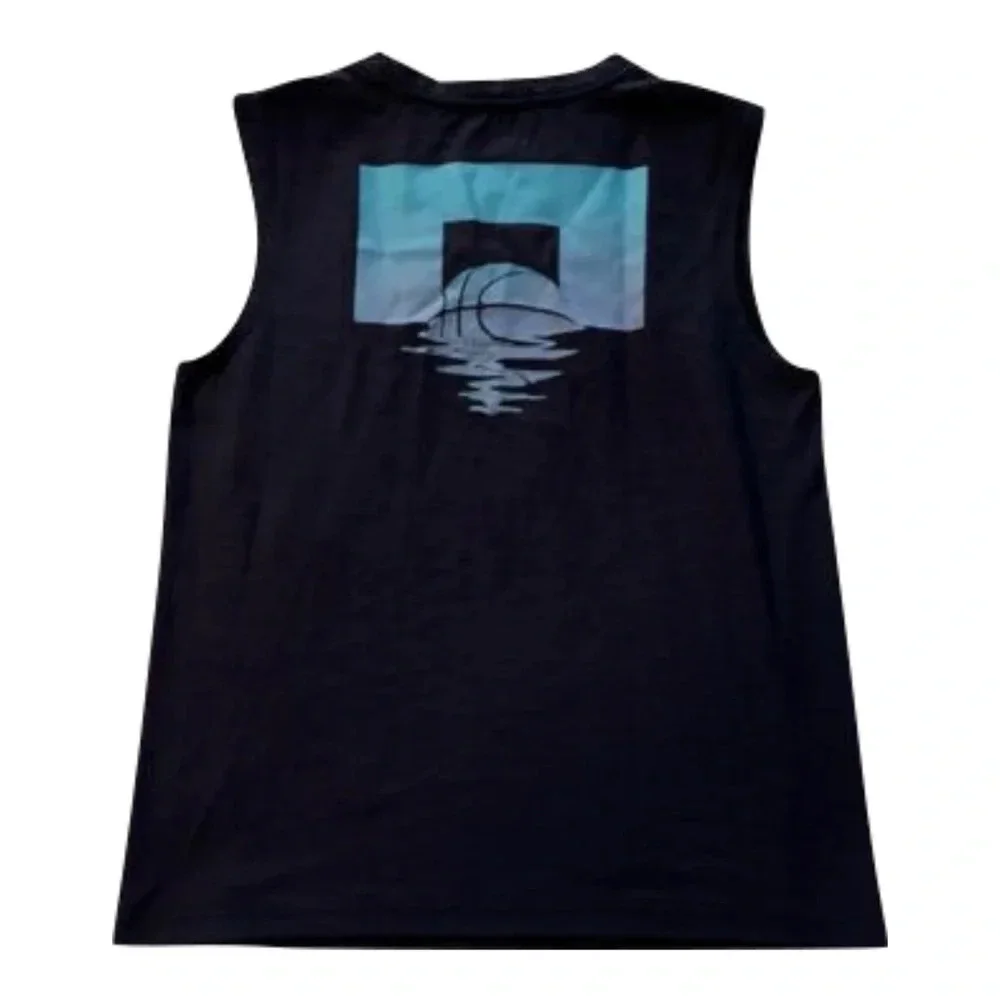 Navy blue muscle tank