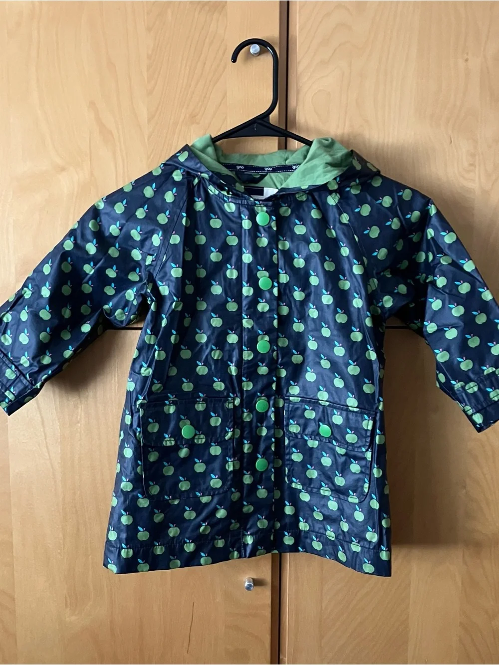 Kids Green and Navy Blue Raincoat